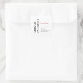 Professioneel minimalistisch strak modern aangepas vierkante sticker (Tas)