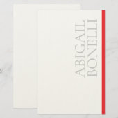 Professioneel minimalistisch strak modern grijs ro briefpapier (Voorkant / Achterkant)