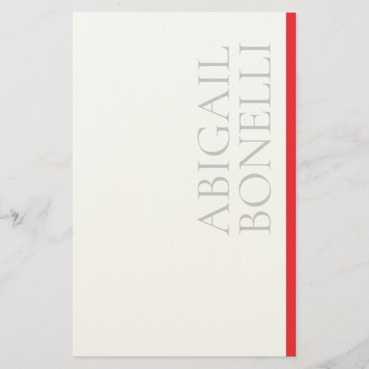 Professioneel minimalistisch strak modern grijs ro briefpapier (Voorkant)