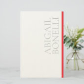 Professioneel minimalistisch strak modern grijs ro briefpapier (Staand voorkant)