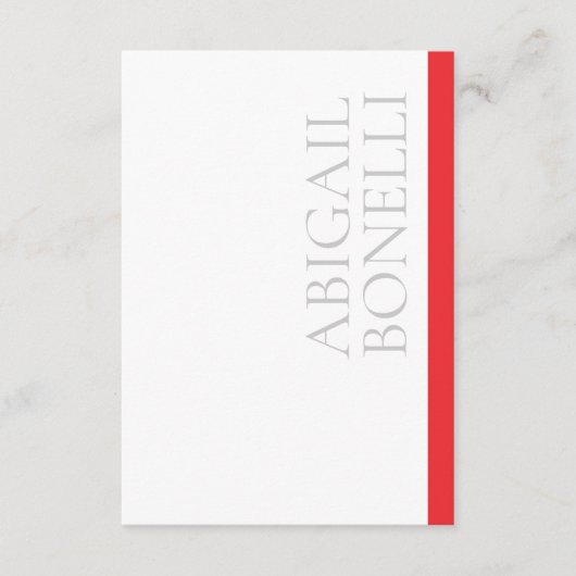 Professioneel minimalistisch strak modern grijs ro informatiekaartje (Voorkant)