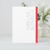 Professioneel minimalistisch strak modern grijs ro informatiekaartje (Staand voorkant)
