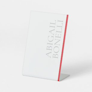 Professioneel minimalistisch strak modern grijs ro reclamebord met voetstuk