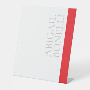 Professioneel minimalistisch strak modern grijs ro reclamebord met voetstuk