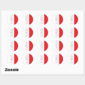 Professioneel minimalistisch strak modern grijs ro ronde sticker (Vel)