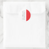 Professioneel minimalistisch strak modern grijs ro ronde sticker (Tas)