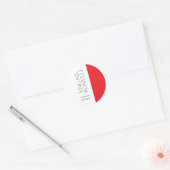 Professioneel minimalistisch strak modern grijs ro ronde sticker (Envelop)
