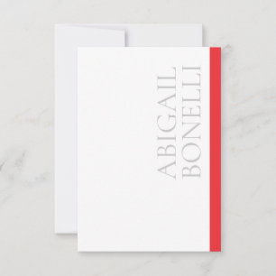 Professioneel minimalistisch strak modern grijs ro RSVP kaartje