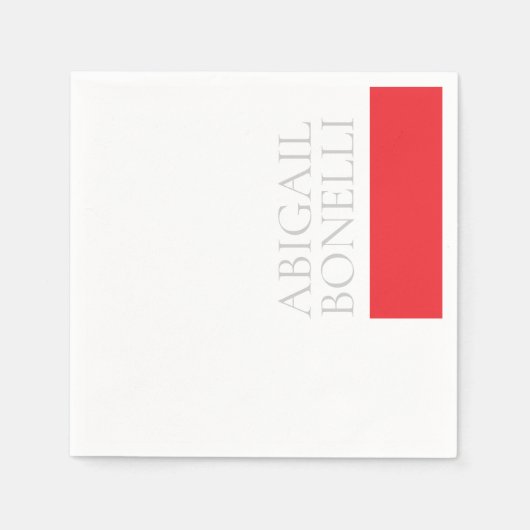 Professioneel minimalistisch strak modern grijs ro servet (Voorkant)