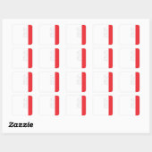 Professioneel minimalistisch strak modern grijs ro vierkante sticker (Vel)