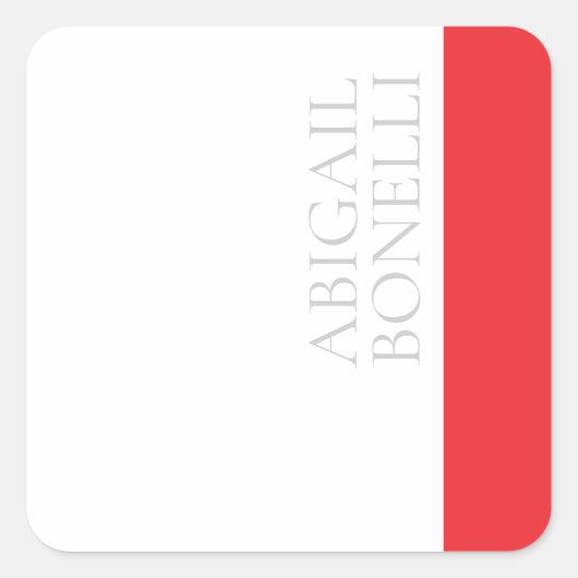 Professioneel minimalistisch strak modern grijs ro vierkante sticker (Voorkant)