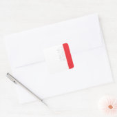 Professioneel minimalistisch strak modern grijs ro vierkante sticker (Envelop)