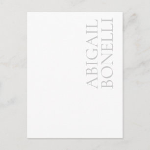 Professioneel minimalistisch strak modern grijs wi aankondigingskaart