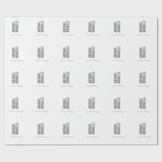 Professioneel minimalistisch strak modern grijs wi cadeaupapier (Vlak)