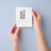 Professioneel minimalistisch strak modern grijs wi flyer (Hand)
