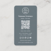 Professioneel minimalistisch trendy Navy Visitekaa Visitekaartje (Voorkant)