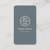 Professioneel minimalistisch trendy Navy Visitekaa Visitekaartje (Achterkant)