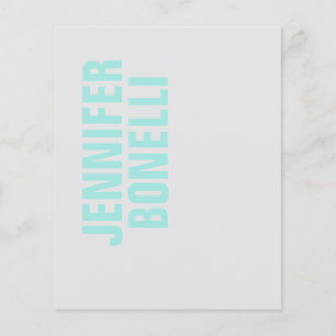 Professioneel minimalistisch vet blauw naam papier