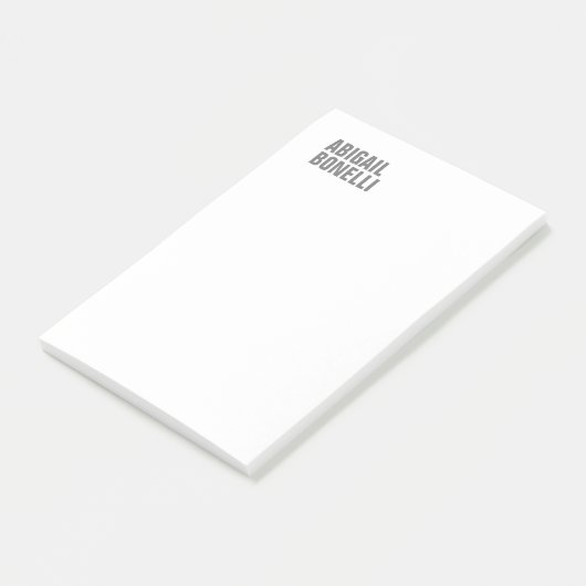 Professioneel minimalistisch vet modern grijs wit post-it® notes (Schuin)