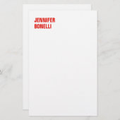 Professioneel, minimalistisch, vetgedrukt wit briefpapier (Voorkant / Achterkant)