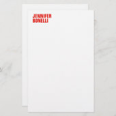 Professioneel, minimalistisch, vetgedrukt wit briefpapier (Voorkant / Achterkant)