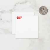 Professioneel, minimalistisch, vetgedrukt wit notitiekaartje (Voorkant / Achterkant in situ)