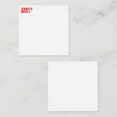 Professioneel, minimalistisch, vetgedrukt wit notitiekaartje (Voorkant / Achterkant)