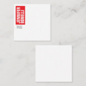 Professioneel, minimalistisch, vetgedrukt wit notitiekaartje (Voorkant / Achterkant)