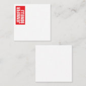 Professioneel, minimalistisch, vetgedrukt wit notitiekaartje (Voorkant / Achterkant)