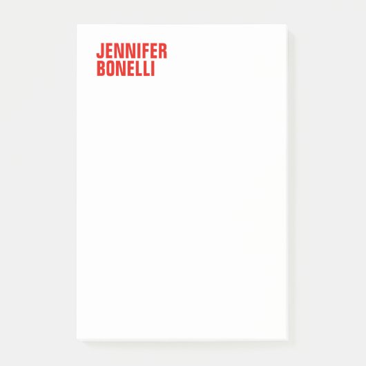 Professioneel, minimalistisch, vetgedrukt wit post-it® notes (Voorkant)