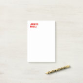 Professioneel, minimalistisch, vetgedrukt wit post-it® notes (Op bureau)