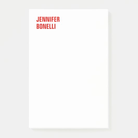 Professioneel, minimalistisch, vetgedrukt wit post-it® notes (Voorkant)