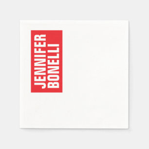 Professioneel, minimalistisch, vetgedrukt wit servet