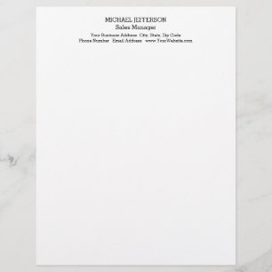 Professioneel minimalistisch vlak briefhoofd
