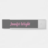 Professioneel, minimalistisch vrouwelijk, duidelij deurbordje (Voorkant)