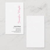 Professioneel, minimalistisch vrouwelijk, duidelij visitekaartje (Voorkant / Achterkant)