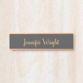 Professioneel minimalistisch vrouwelijk gewoon mod deurbordje (Voorkant)