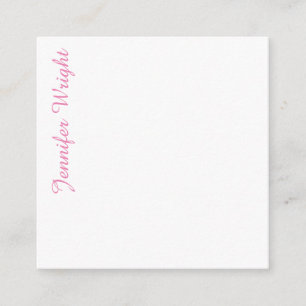 Professioneel minimalistisch vrouwelijk roze informatiekaartje