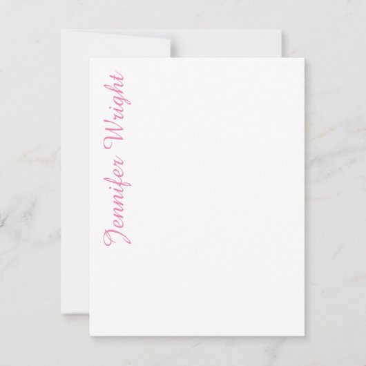 Professioneel minimalistisch vrouwelijk roze RSVP kaartje (Voorkant)
