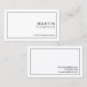 Professioneel Minimalistisch Wit Visitekaartje (Voorkant / Achterkant)