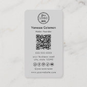 Professioneel minimalistisch zacht grijs Visitekaa Visitekaartje (Voorkant)