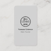 Professioneel minimalistisch zacht grijs Visitekaa Visitekaartje (Achterkant)