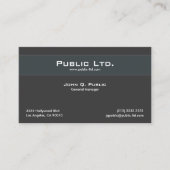 Professioneel minimalistisch zwart ontwerp visitekaartje (Voorkant)