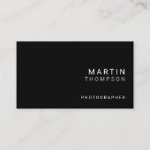 Professioneel minimalistisch zwart visitekaartje (Voorkant)