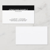 Professioneel minimalistisch zwart-wit elegant visitekaartje (Voorkant / Achterkant)
