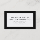 Professioneel, minimalistisch zwart-wit Lijst Visitekaartje (Achterkant)