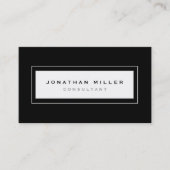 Professioneel, minimalistisch zwart-wit Lijst Visitekaartje (Voorkant)
