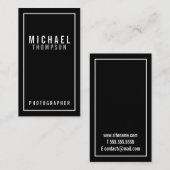 Professioneel minimalistisch zwart-wit visitekaartje (Voorkant / Achterkant)