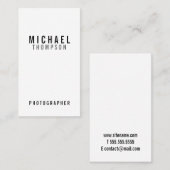 Professioneel minimalistisch zwart-wit visitekaartje (Voorkant / Achterkant)