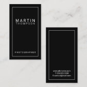 Professioneel minimalistisch zwart-wit visitekaartje (Voorkant / Achterkant)